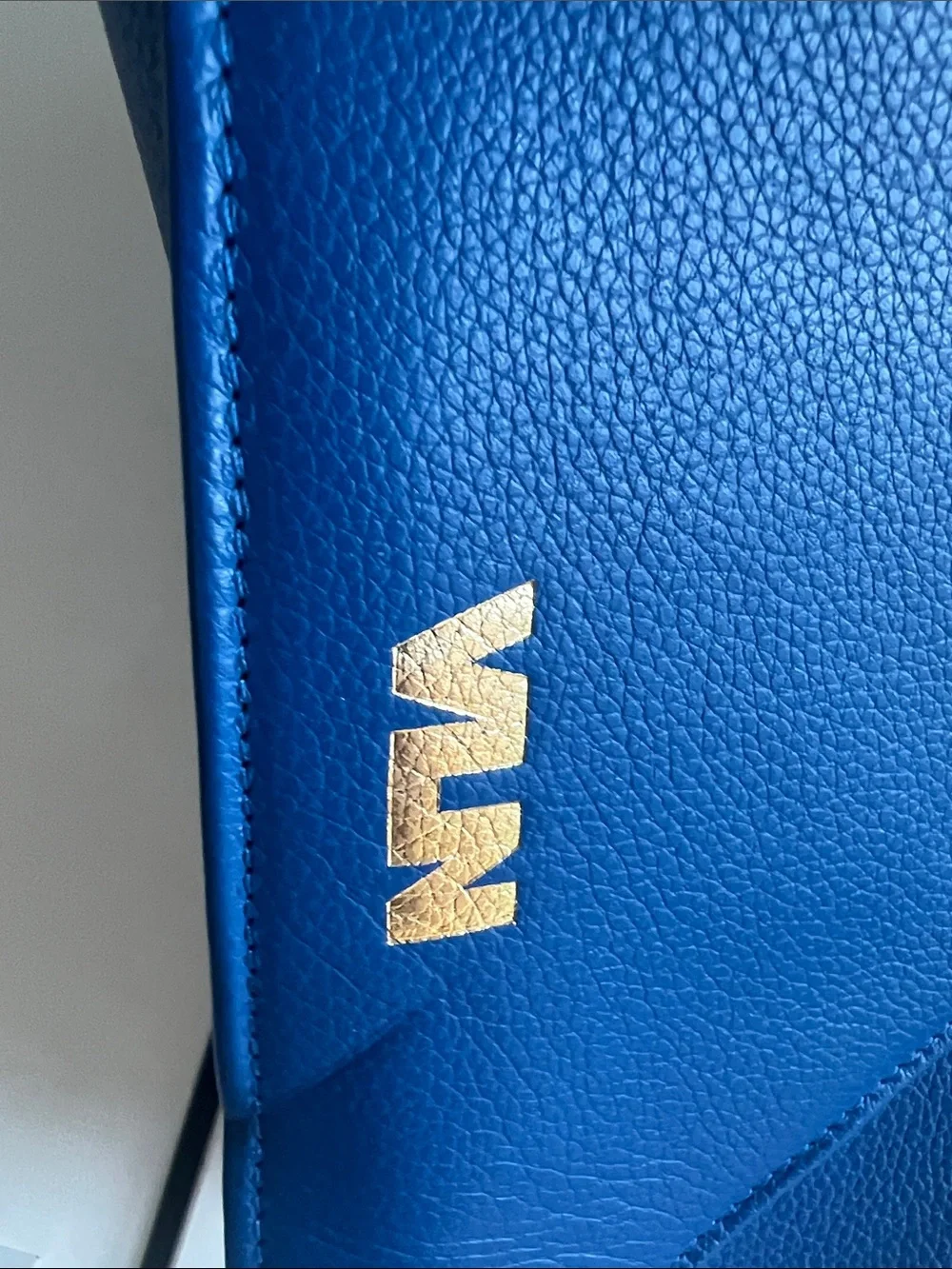 Michael Kors Bright Blue Leather Triangular Shoulder Bag